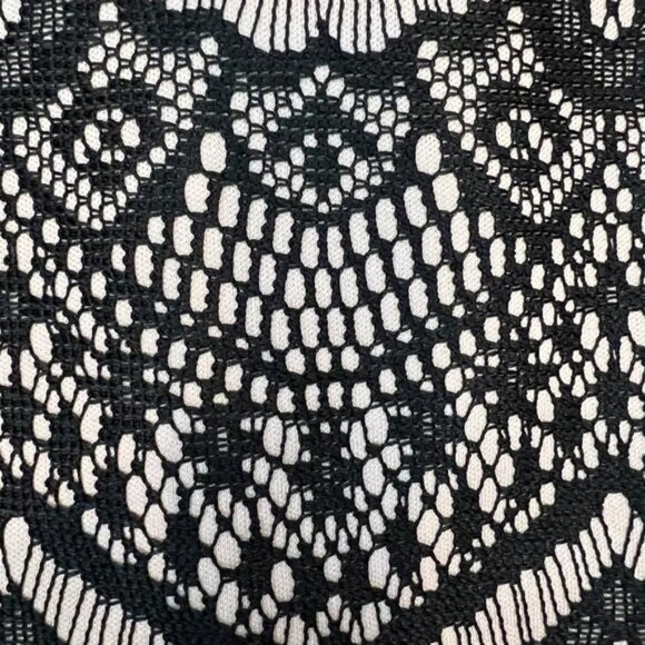 GUESS Lace Sheath Black & Pink Jewel Neck Sleeveless Lined Mini Dress Size 12 - Picture 10 of 14